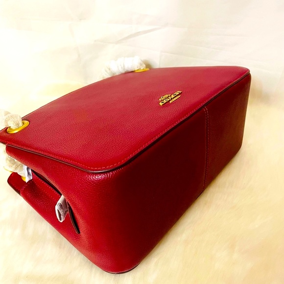 NWT Coach Deep Red Bryant Convertible Carryall  Satchel Shoulder Bag - Picture 9 of 15